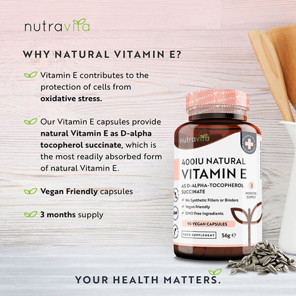 Nutravita Vitamin E 400IU - 90 Vegan Capsules GOODS Superdrug   