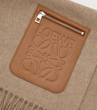 LOEWE wool-cashmere pocket-detail scarf 28cm x 180cm, UK version