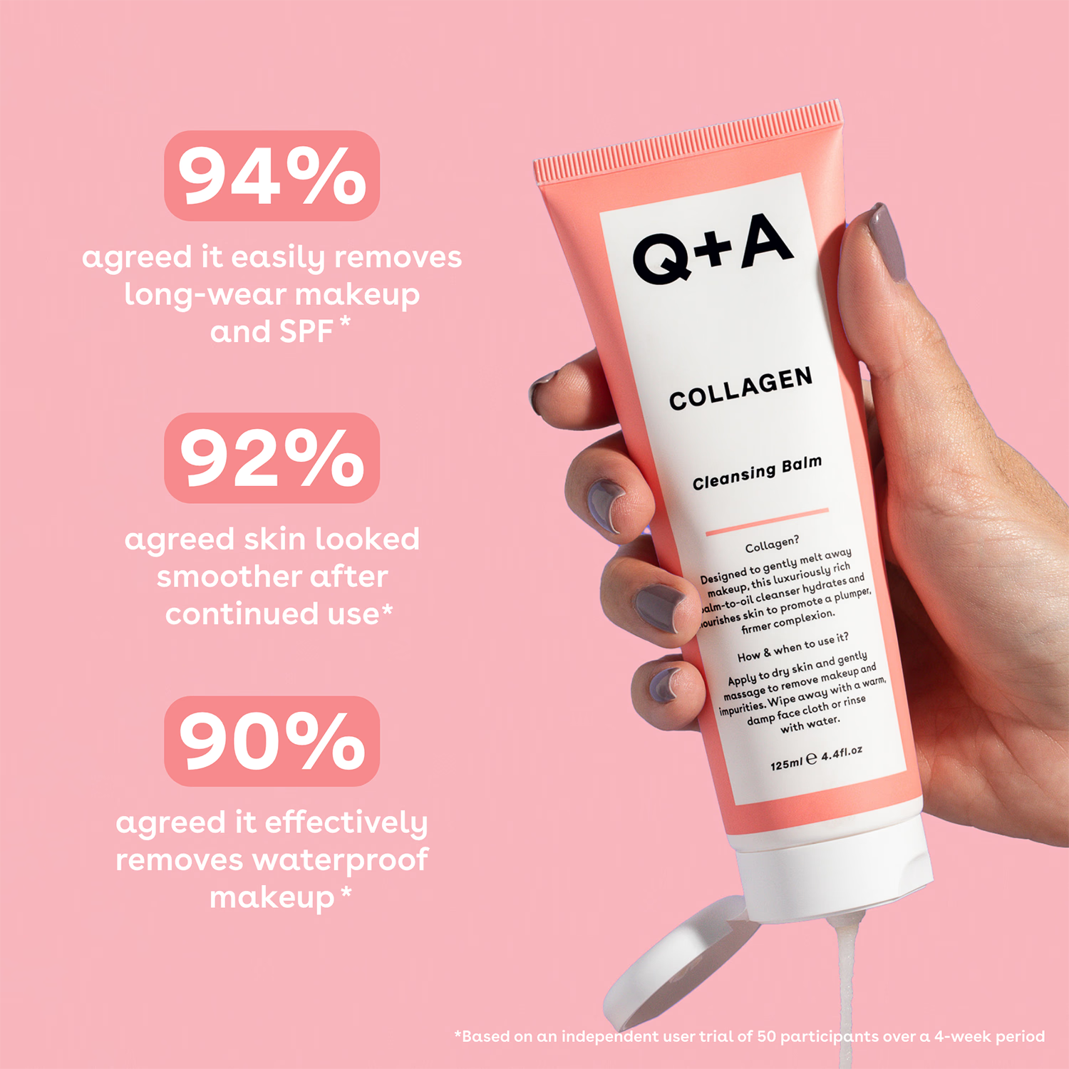 Q+A Collagen Cleansing Balm 125ml, UK version