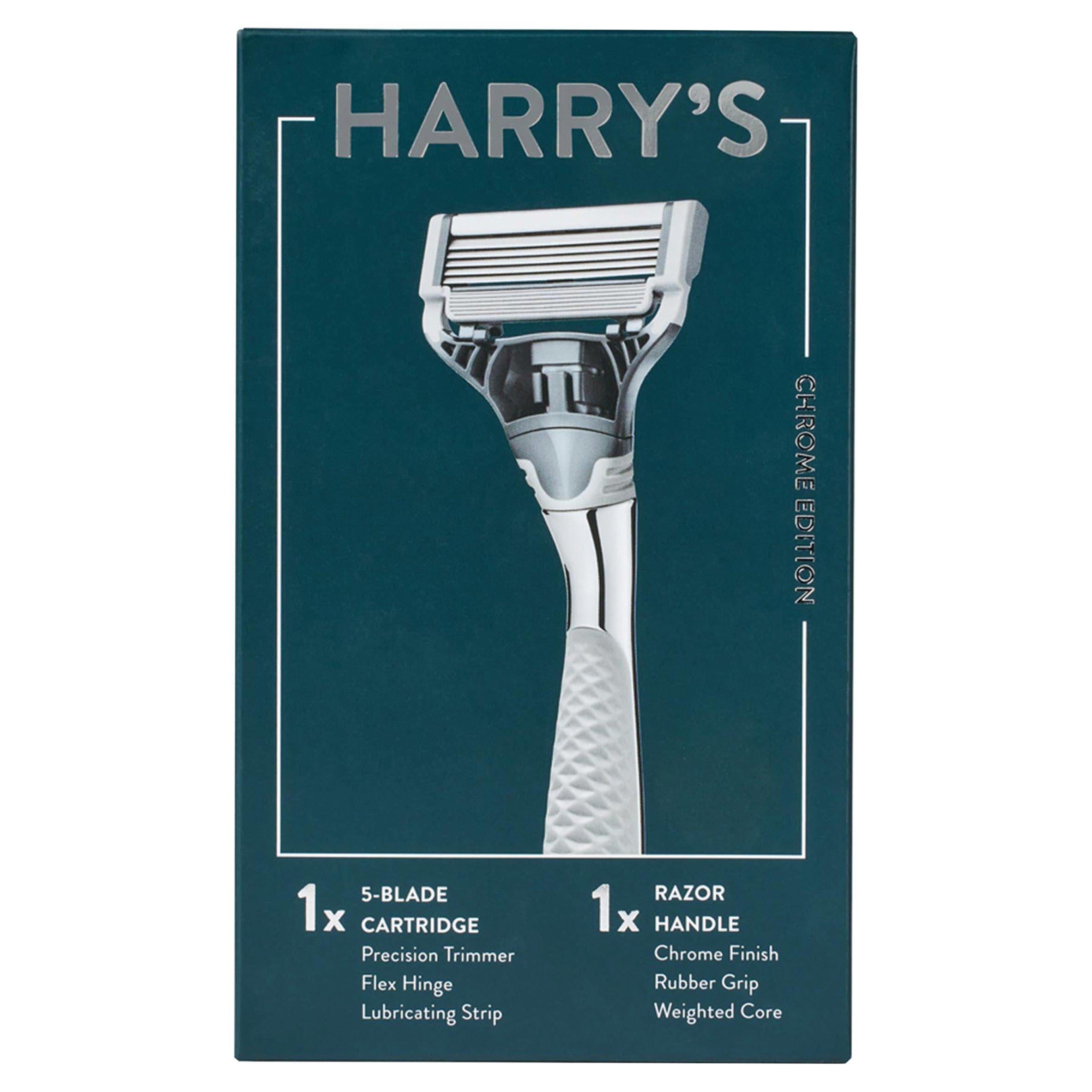 Harry's Chrome Edition Blade Cartridge & Razor Handle GOODS Sainsburys   