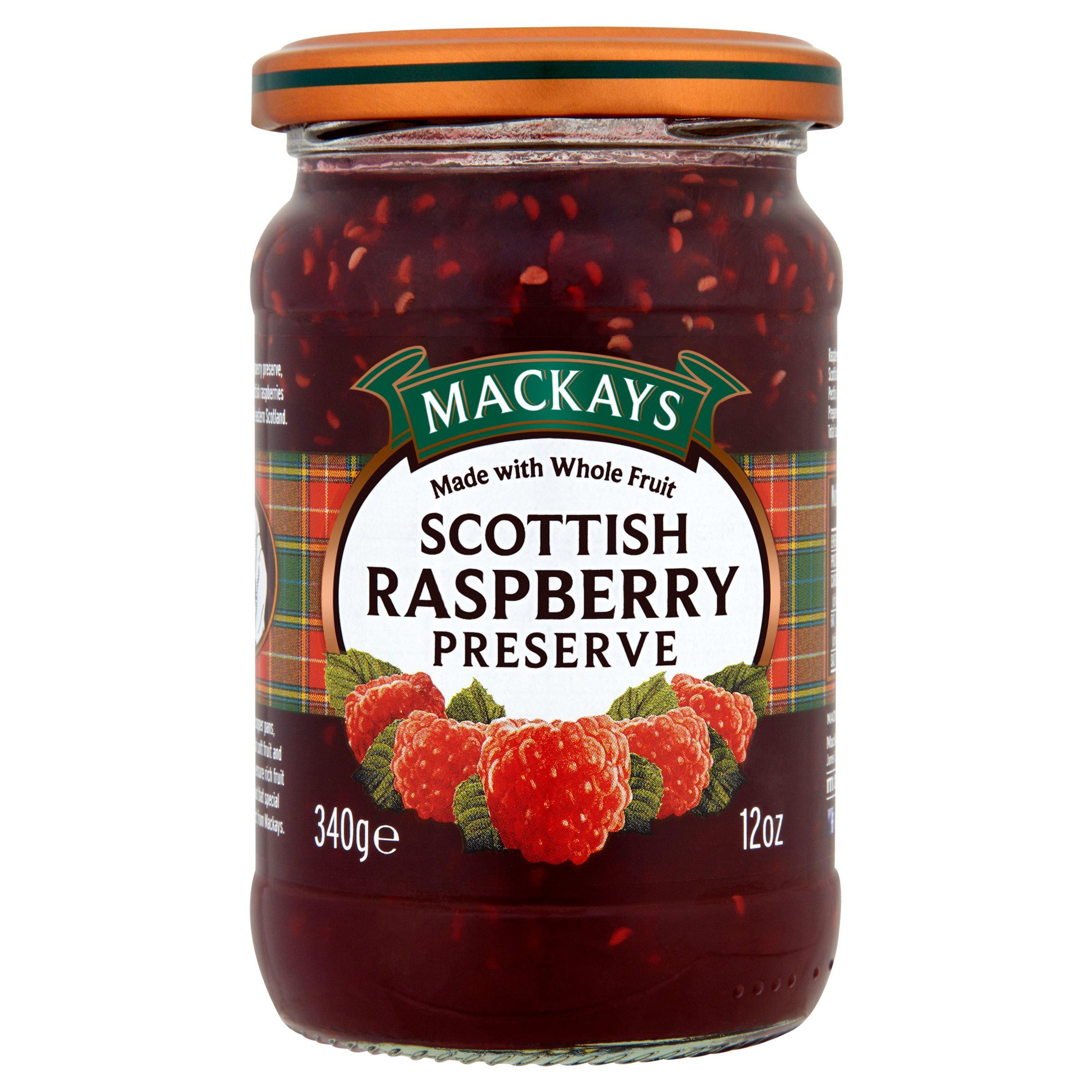 Mackays Scottish Raspberry Preserve 340g Jams & conserves Sainsburys   