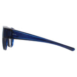 INVU blue polarized women sunglasses round frame (British brand)