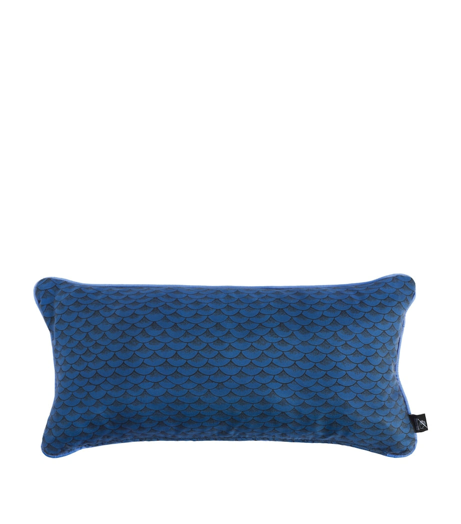 Fornasetti silk sardine cushion 25cm x 50cm - British product