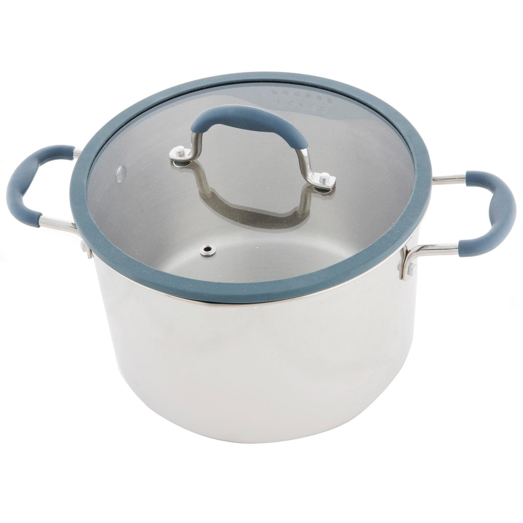 Sainsbury's Home Stainless Steel Stockpot With Silicone Rim 24cm