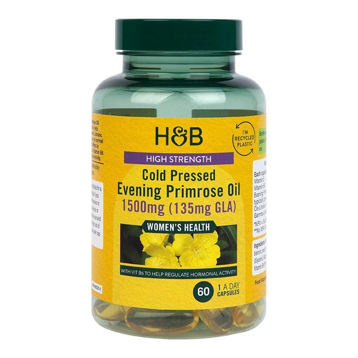Holland & Barrett High Strength Cold Pressed Evening Primrose Oil 1500mg 120 Capsules - McGrocer