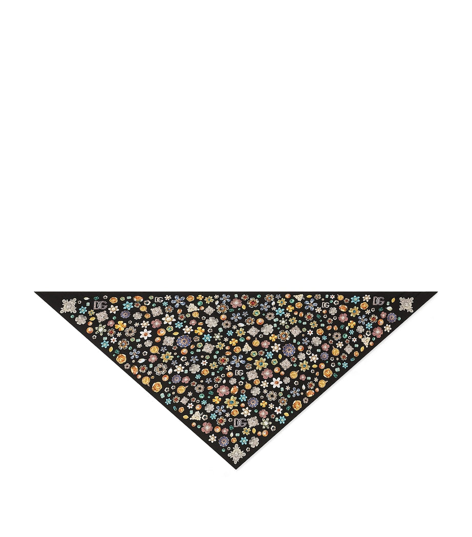 Dolce&Gabbana silk jewellery print triangle scarf 135x67cm, UK version