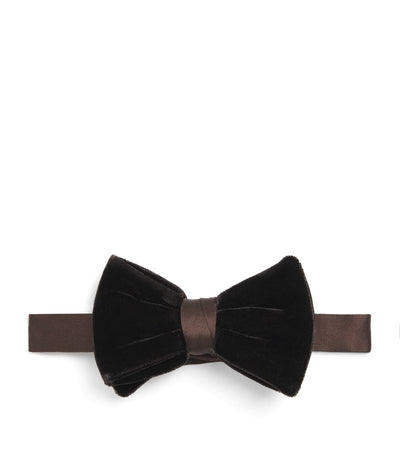 Harrods Giorgio Armani Pre-Tied Velvet-Silk Bowtie- Buy online at McGrocer