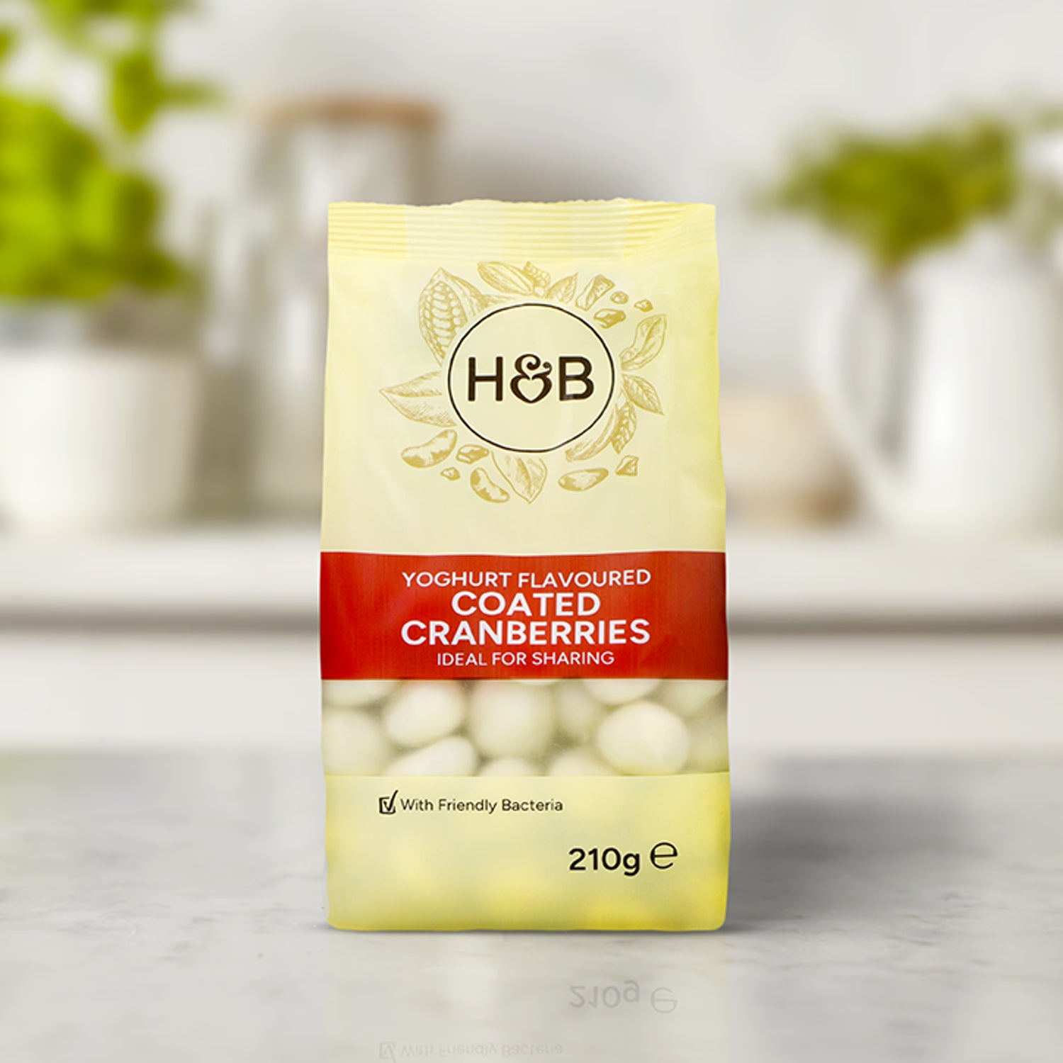 Holland & Barrett yoghurt coated cranberries 210g, imported from the UK