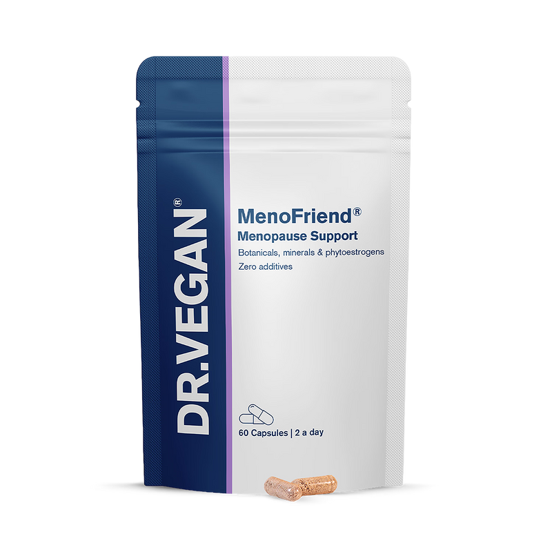 Dr VEGAN MenoFriend menopause supplement 60 capsules (British brand)