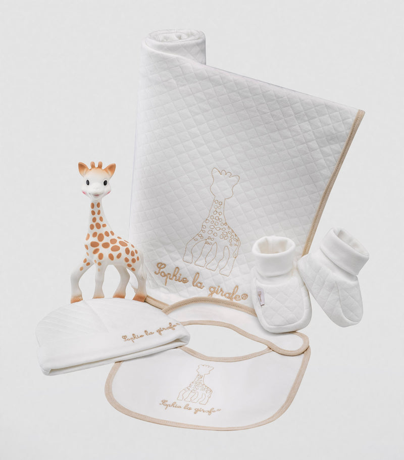 Sophie La Girafe teething toy and accessories gift set (British brand)