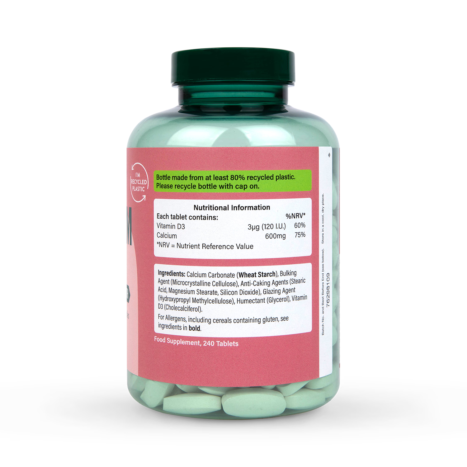 Holland & Barrett Calcium Vitamin D Tablets 240 Pack, UK version