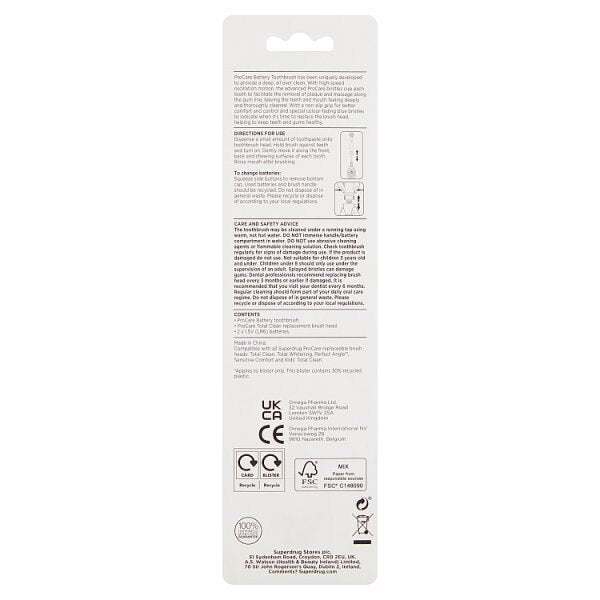 Superdrug ProCare Battery Toothbrush