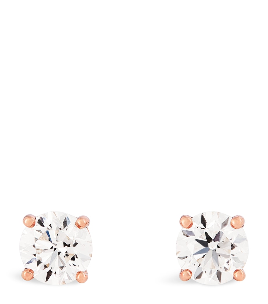 Harrods rose gold diamond stud earrings 0.25ct, UK version