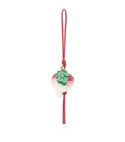 Harrods Kalbslederband-Charm mit Radieschen- und Blatt-Design, goldfarbene Hardware, 30cm x 6,5cm - Online bei McGrocer kaufen