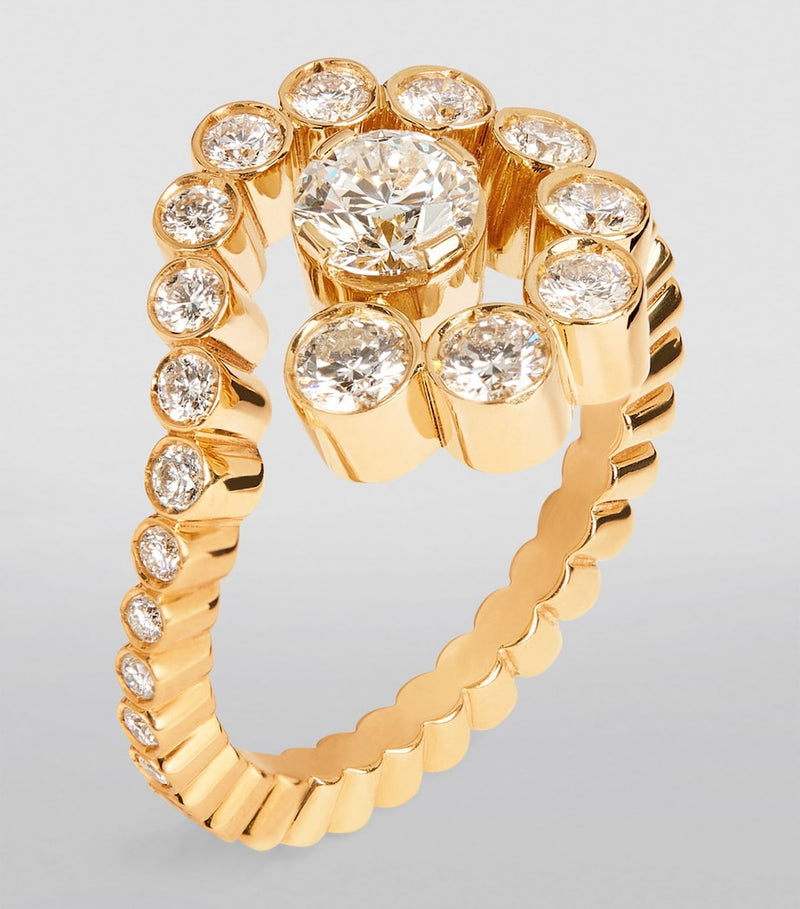 Sophie Bille Brahe Escargot ring 18k yellow gold diamonds - British product