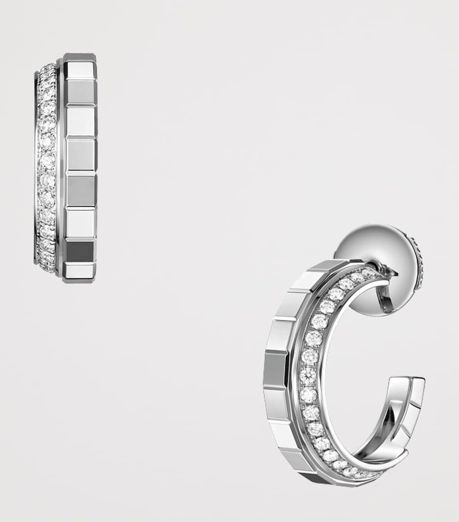 Chopard Ice Cube white gold diamond earrings, imported from the UK
