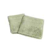 Habitat Supersoft Face Cloth Soft Green 2pk GOODS Sainsburys   