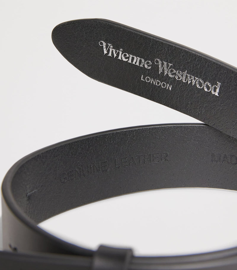 Vivienne Westwood Leather Orb Belt 3cm wide, imported from the UK