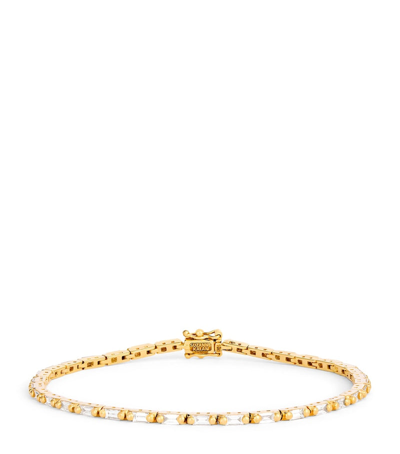 Suzanne Kalan Bold Linear tennis bracelet 18kt gold diamonds, UK version