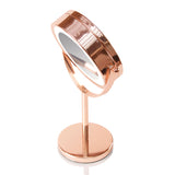 Rio rose gold double sided LED cosmetic mirror, imported from the UK