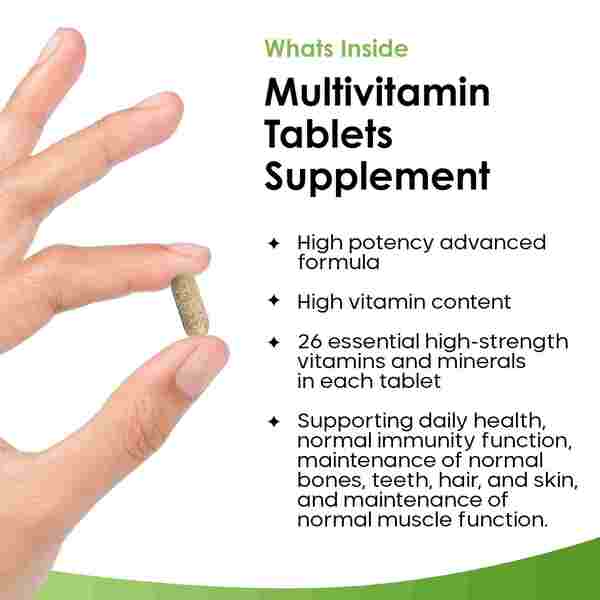 Multivitamin Supplements  - 26 High Strength Vegan Vitamins GOODS Superdrug   