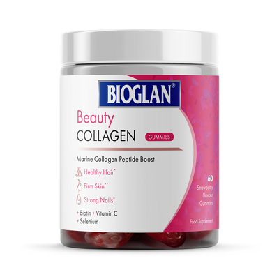 Holland & Barrett Hydrolysed Marine Collagen Gummies 60 Count Strawberry Flavour for Hair, Skin, and Nails- Buy online at McGrocer