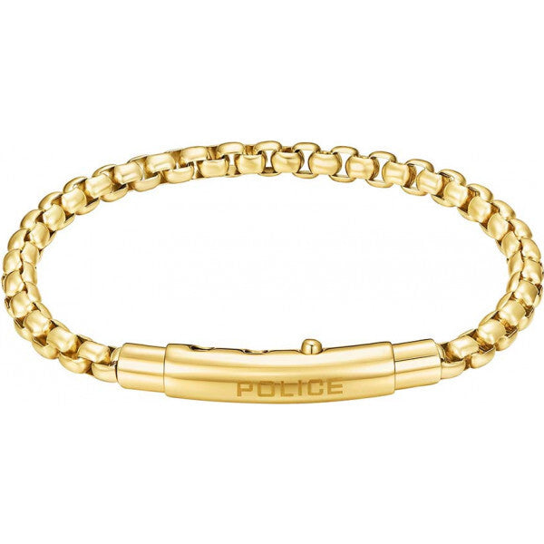 Police gold mens fleshy bracelet (British brand)