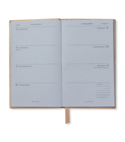 Harrods Panama Leather Weekly Diary 2026, 14cm x 9cm- Buy online at McGrocer