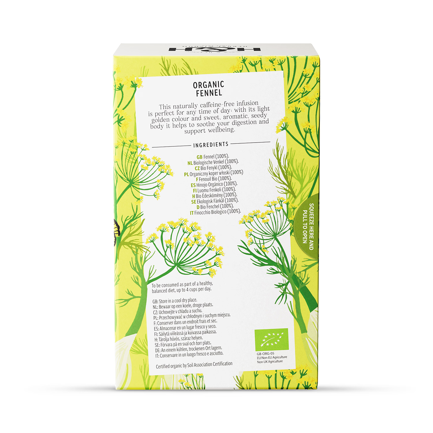Heath & Heather organic fennel tea 20 bags - British product