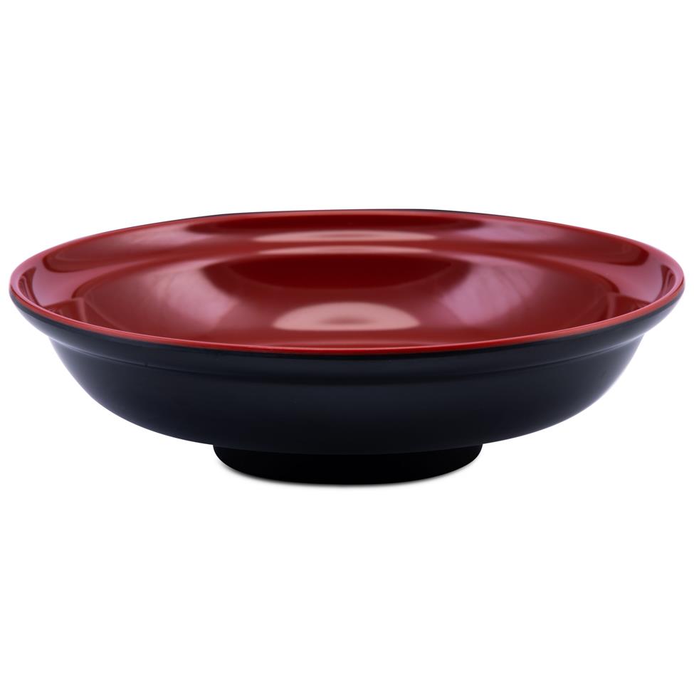 Japanese-style melamine noodle bowl with lid 6-inch, imported from the UK