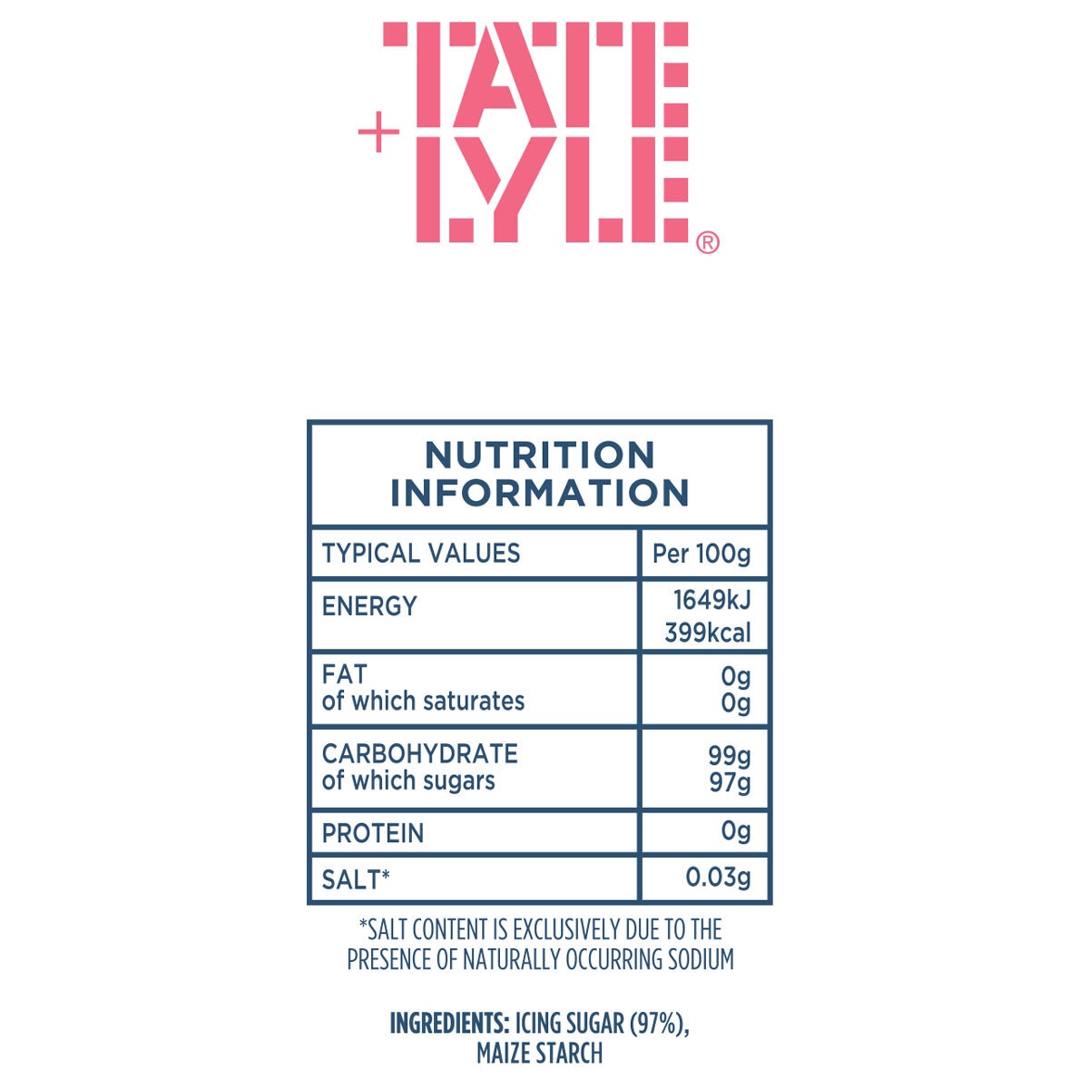 Tate & Lyle Fairtrade Icing Sugar, 3kg GOODS Costco UK