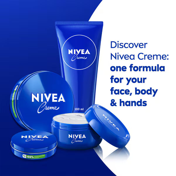 Nivea Creme Moisturiser for Face Hands Body 400ml, imported from the UK