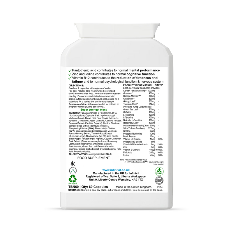 InfiniVit Brain Power 60 capsules, UK version