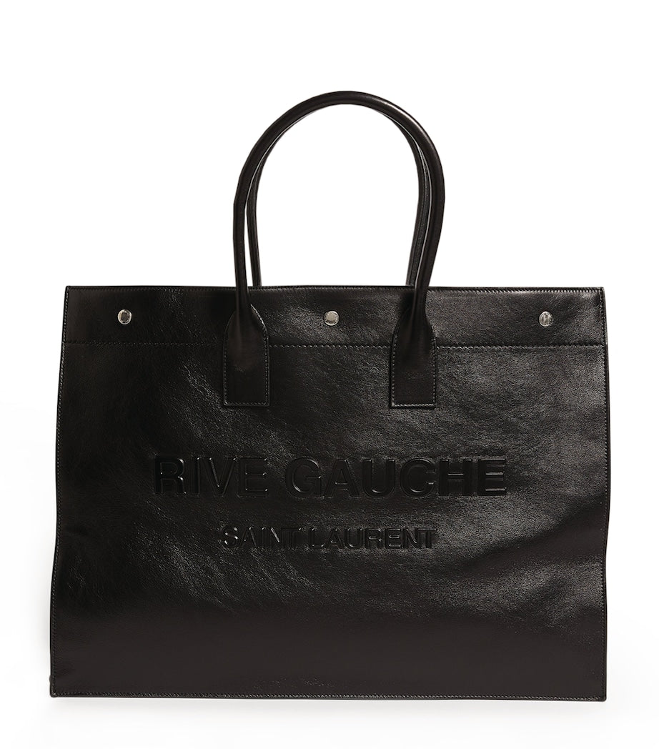 Saint Laurent Rive Gauche tote bag leather twin handles - British product