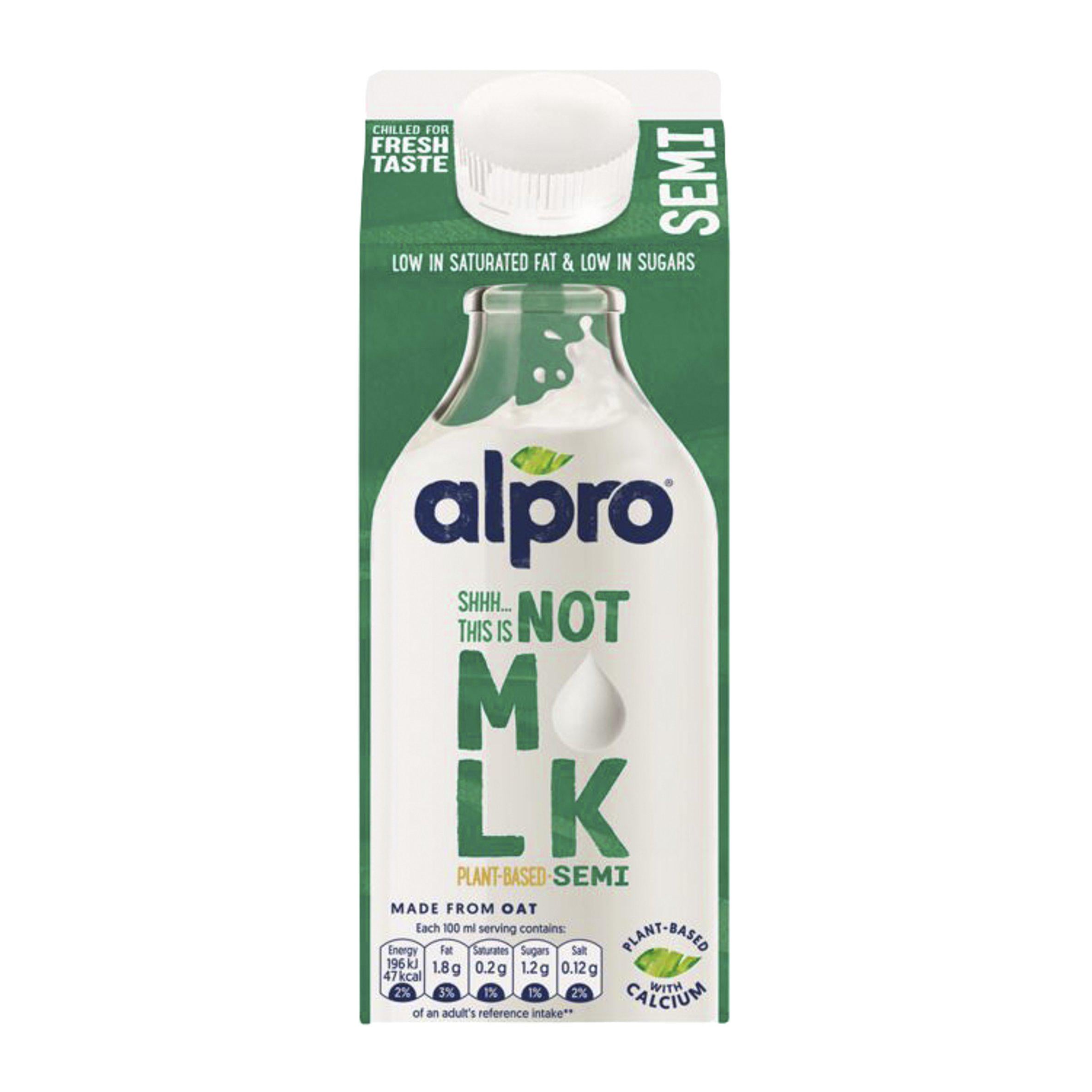 Alpro Not Milk Semi Oat Milk Chilled Dairy Alternative 750ml GOODS Sainsburys   