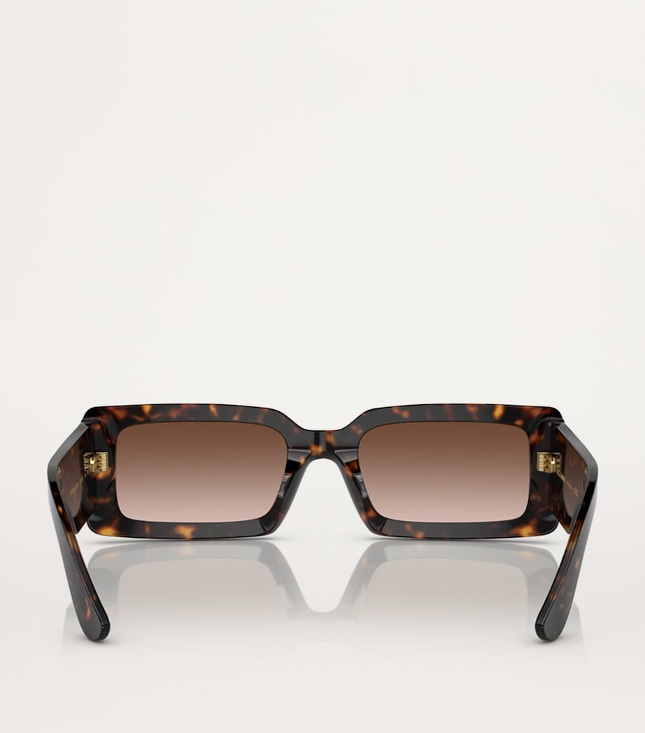 Dolce&Gabbana acetate rectangle sunglasses dark grey lenses, UK version