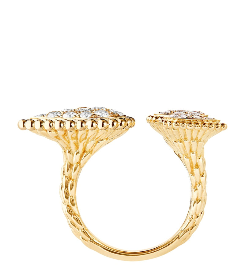 Boucheron Serpent Bohème three motifs ring yellow gold diamonds, UK version
