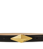 Jimmy Choo Diamond Clasp Belt gold buckle calfskin (British brand)
