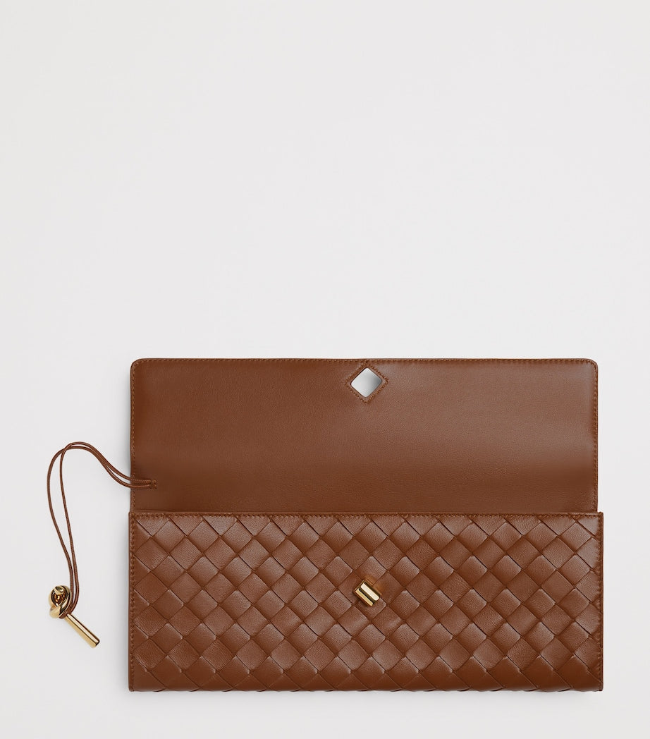 Bottega Veneta Andiamo leather clutch bag - British product
