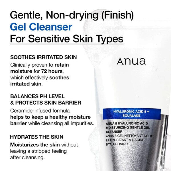 Anua 8 Hyaluronic Acid gel cleanser 150ml - British product