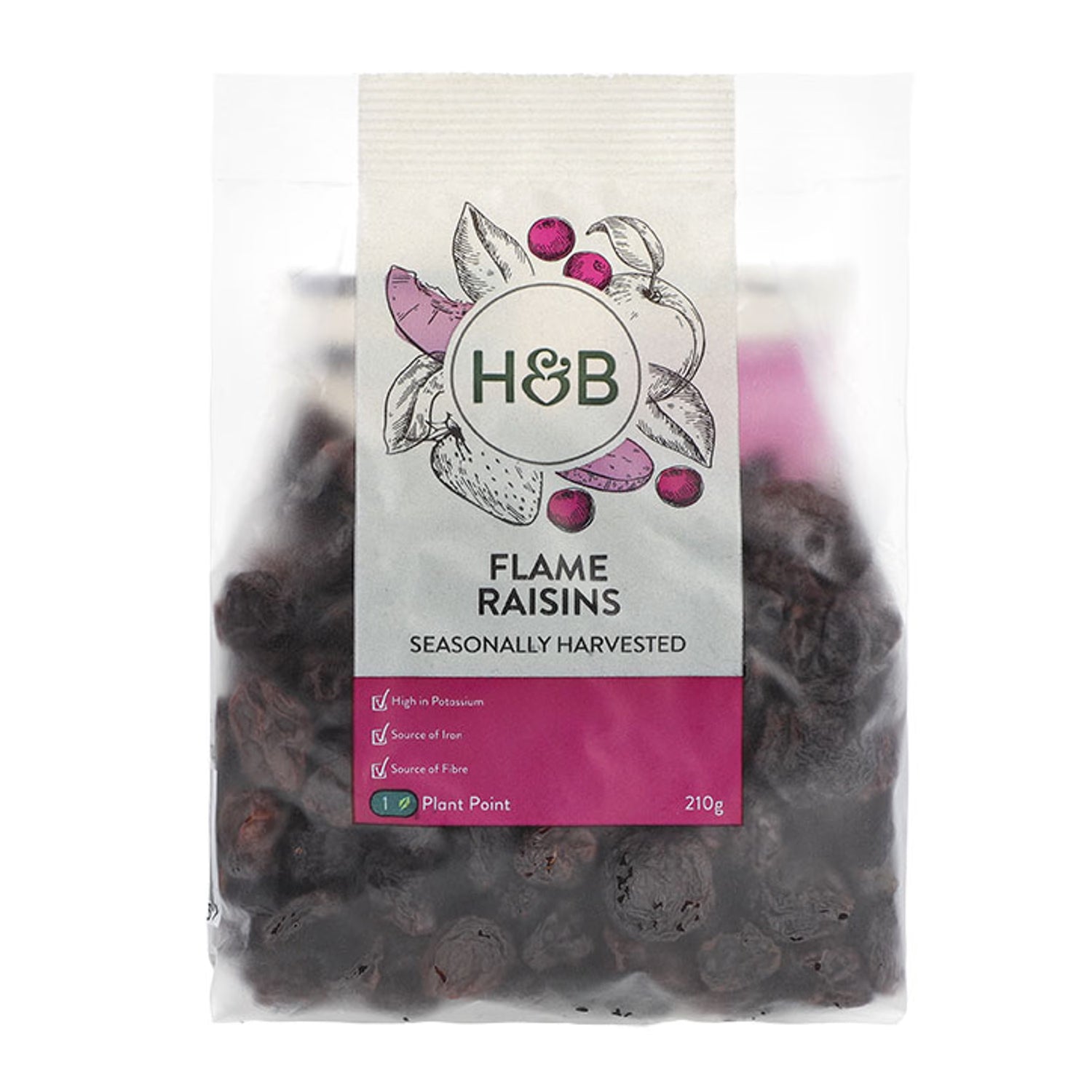 Holland & Barrett Flame Raisins 210g, UK version