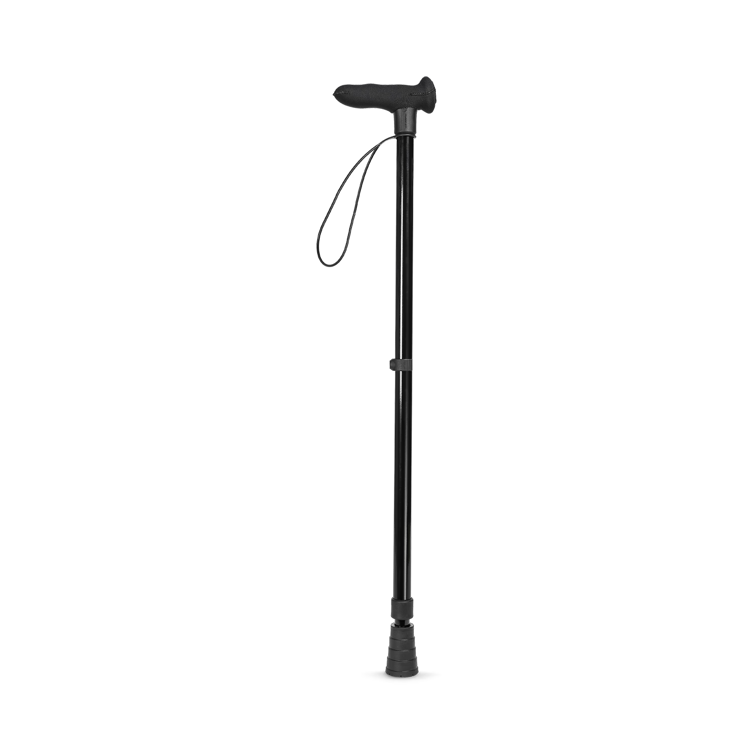 Cool Walking Sticks black right-hand walking stick adjustable (British brand)