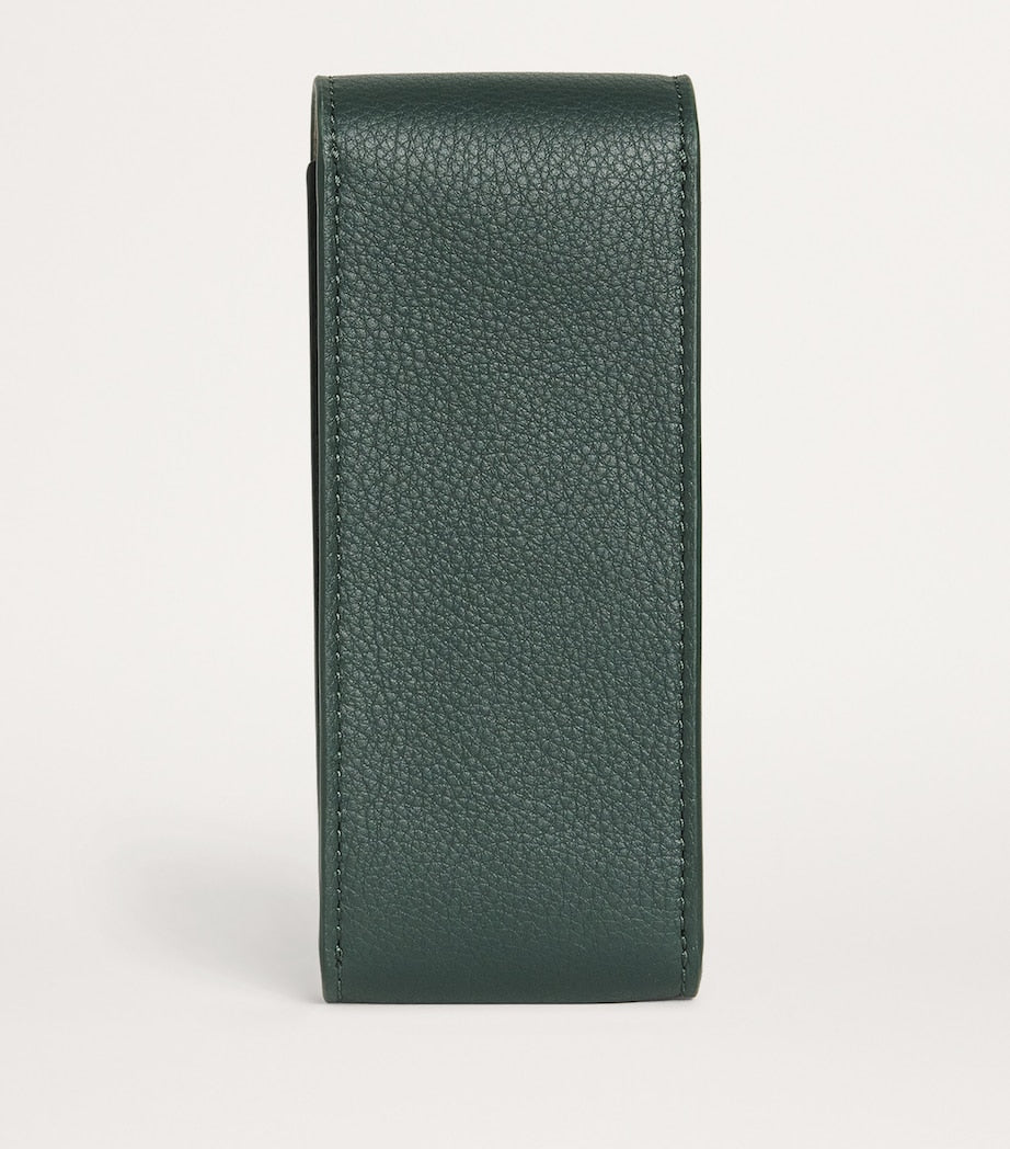 Jean Rousseau Harrods green leather watch pouch (British brand)