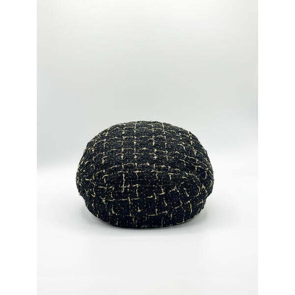 SVNX tweed baker boy hat black, imported from the UK