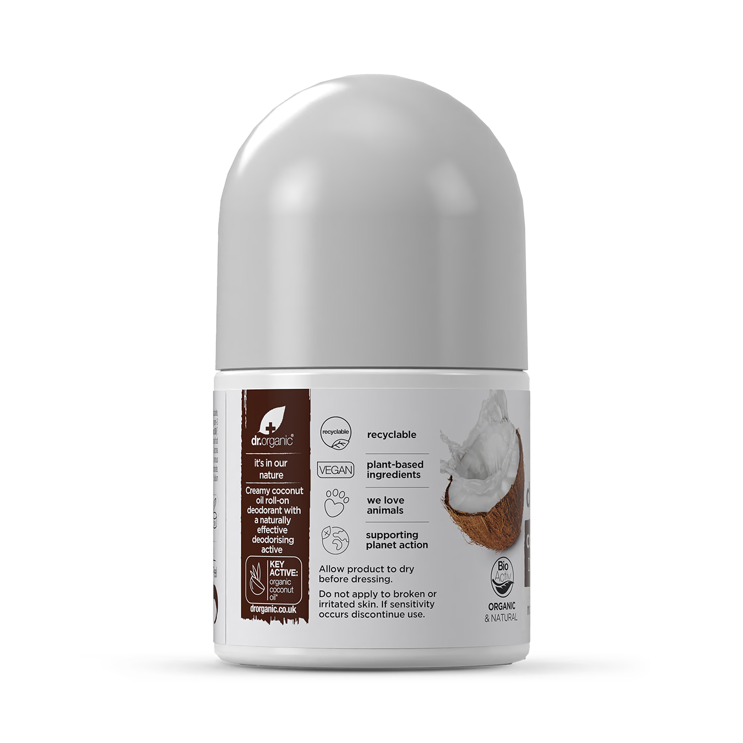Dr Organic virgin coconut oil deodorant 50ml, UK version