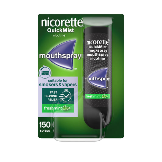Nicorette QuickMist Mouthspray Freshmint, Single Pack- 1mg/spray, (Stop Smoking Aid) smoking control Sainsburys   