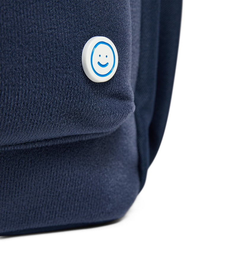 Becco Bags large backpack with custom patch attachments (British brand)