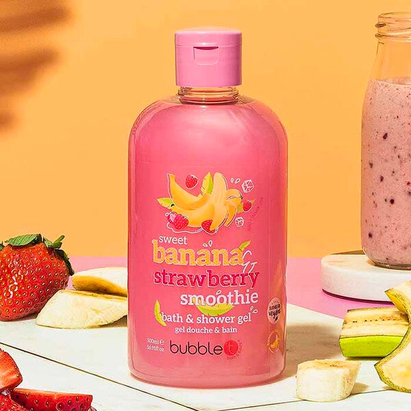 Bubble T Cosmetics Banana & Strawberry Body Wash 500ml GOODS Superdrug   