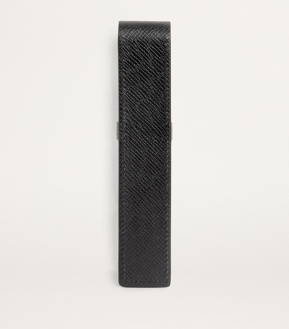 Harrods leather pen sleeve with engraved logo, UK version