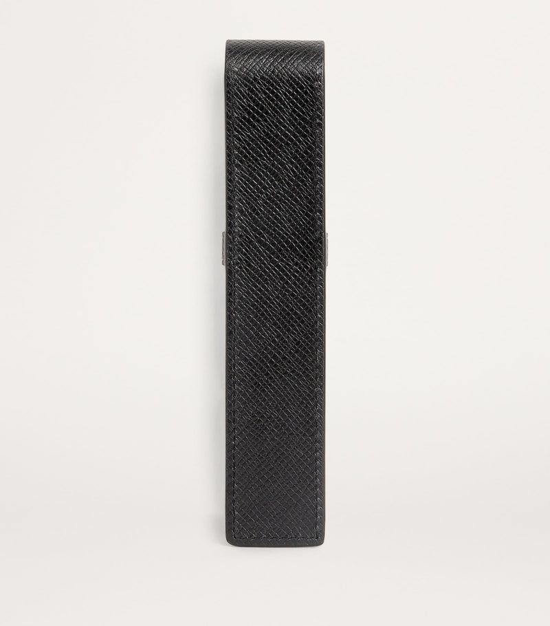 Harrods leather pen sleeve with engraved logo, UK version